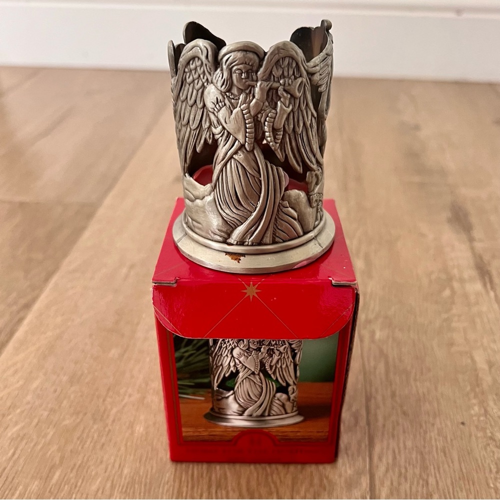 Home For The Holidays Mini Votive Candle Holder Pewter Angles‎